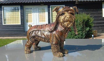 Beeld, Steampunk Teckel - 25 cm - resin - 2026, Antiek en Kunst