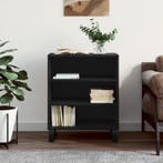 vidaXL Dressoir 57x35x70 cm bewerkt hout zwart, Huis en Inrichting, Kasten | Dressoirs, Verzenden, Nieuw, 50 tot 100 cm, 25 tot 50 cm