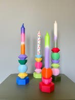 Kleurrijke design kandelaars - modern uniek interieur, Kunststof, Verzenden, Nieuw, Rood