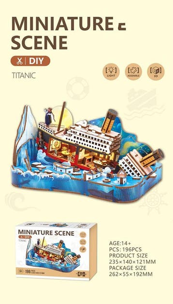 PlayfulMario Titanic Schipsbreuk met verlichting 196 onde..., Verzenden, Nieuw