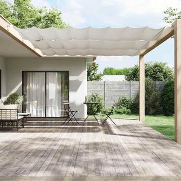 vidaXL Luifel verticaal 140x420 cm oxford stof wit, Verzenden, Nieuw