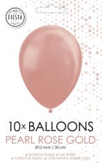 10x Ballonnen Parelmoet Roségoud, Verzenden, Nieuw, Versiering, Verjaardag