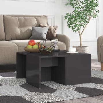 vidaXL Salontafels 4 st 33x33x33 cm bewerkt hout hoogglans, 50 tot 100 cm, Verzenden, Nieuw, 50 tot 100 cm