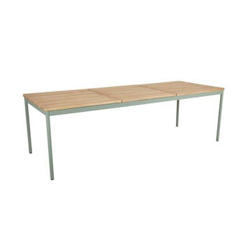 *WOONWINKEL* Brafab Nox Grote Tuintafel Teak En Groen Alu, Verzenden, Nieuw