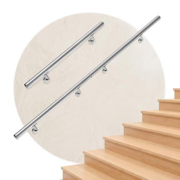 Trapleuning 3 stuks RVS 4,2x300cm (Ladders en Trappen), Verzenden, Nieuw