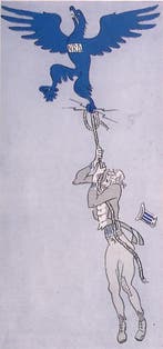 Spotprent over Amerikas economische politiek (lijst optie), Verzenden