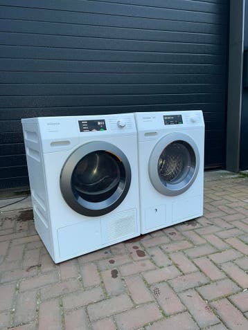 TOPDEAL! MIELE 9KG TWINDOS WASMACHINE MIELE 9KG WPDROGER!, Energieklasse A of zuiniger, Minder dan 85 cm, 8 tot 10 kg, Ophalen of Verzenden
