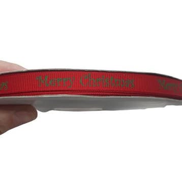 1 meter Kerstlint 10 mm – rood (Lint voor armbandjes), Ophalen of Verzenden, Nieuw, Kraal