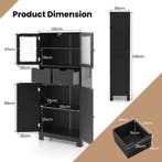 LIVSK 4-deurs staande kast - Verstelbare planken - Duurzaam, Verzenden, Nieuw