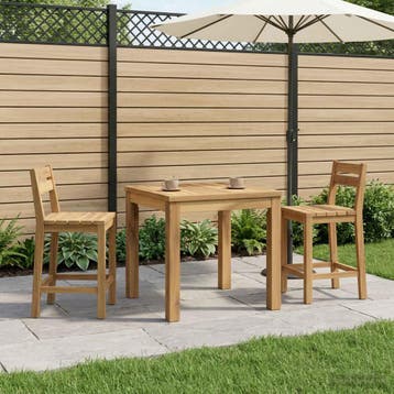 vidaXL Salontafel Wit 50 x 48,5 x 36 cm Massief Acaciahout, Huis en Inrichting, Tafels | Salontafels, Verzenden, Nieuw, Overige houtsoorten