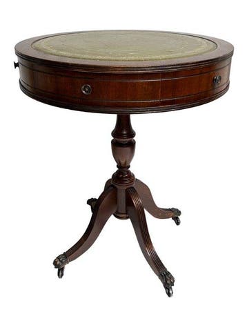 Tafel - Hout - Engelse Regency Drum Tabl, Antiek en Kunst