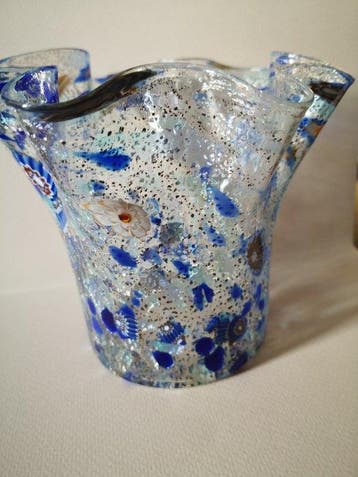 Vaas - Muranoglas - Zakdoek met murrine