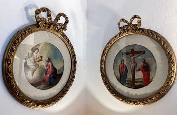 Franse school (XVIII) - Coppia dipinti