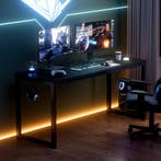 Bureau - Computerbureau - Computertafel - 160x60 cm - Zwart, Verzenden, Zo goed als nieuw