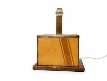 Bureaulamp - Messing, Glas