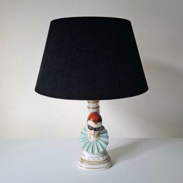 Tafellamp - Porselein, Goud verguld - Vintage