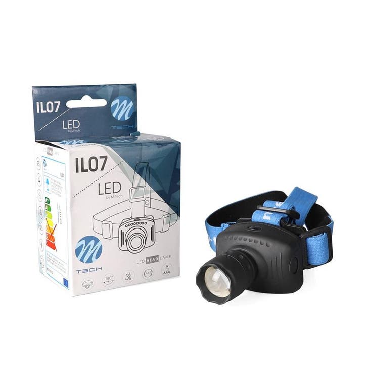 M-Tech LED hoofdlamp 3x AAA, Auto diversen, Autogereedschap, Nieuw, Verzenden