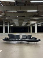 Edra Flap Sofa | Zwart Leer | NIEUWSTAAT + Garantie, Huis en Inrichting, Hoekbank, 300 cm of meer, Ophalen of Verzenden, Zo goed als nieuw