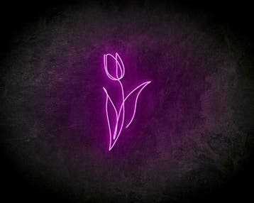 FLOWER LINE ART neon sign - LED neon reclame bord, Verzenden