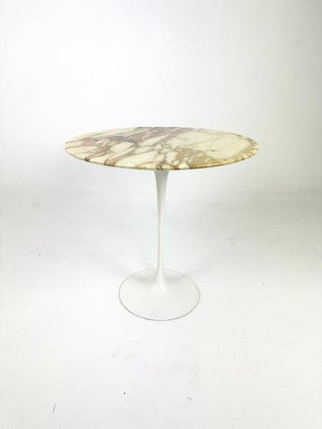 Knoll - Bijzettafel - tulp - Metaal, Marmer