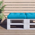 vidaXL Palletkussen stof blauw, Huis en Inrichting, Verzenden, Nieuw, Blauw