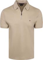 Tommy Hilfiger Half-Zip Polo Interlock Beige maat XL Heren, Kleding | Heren, Polo's, Verzenden, Beige, Tommy Hilfiger, Maat 56/58 (XL)