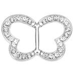 Fako Bijoux - Sjaalklem - Vlinder Strass - 39x27mm -, Sieraden, Tassen en Uiterlijk, Broches, Verzenden, Nieuw