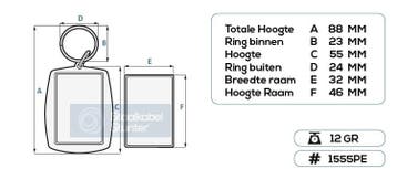 Pasfoto sleutelhanger PE, Verzenden, Nieuw