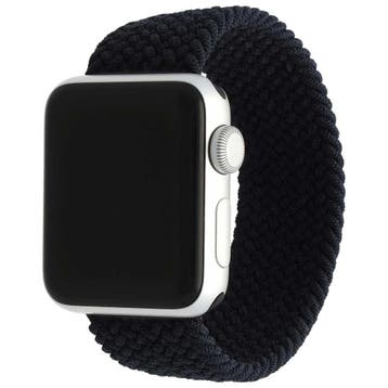 Apple Watch bandje - nylon - gevlochten solo - houtskool, Verzenden, Nieuw