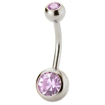 Fako Bijoux - Navelpiercing - Kristal - Lichtpaars, Verzenden, Nieuw