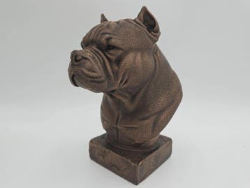 Bust of a American Bully dog statue - home decor dog lover h, Verzenden, Nieuw