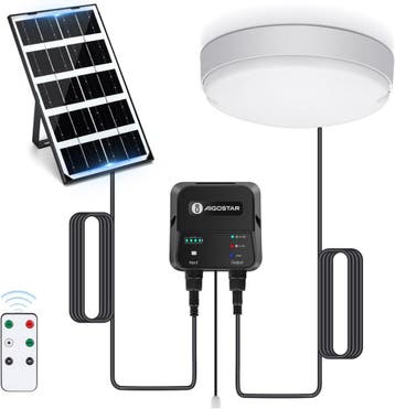 Aigostar Plafondlamp op zonne-energie, voor buiten, 35 W, le, Verzenden, Zo goed als nieuw