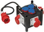 Brennenstuhl rubberen stroomverdeler 3+3-voudig - 1153680100, Doe-het-zelf en Verbouw, Elektra en Kabels, Nieuw, Stopcontact
