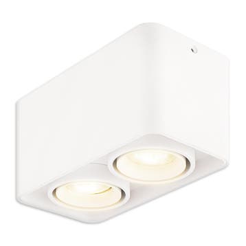 Ledisons LED-opbouwspot Lombardo wit dubbele GU10, Ophalen of Verzenden, Nieuw