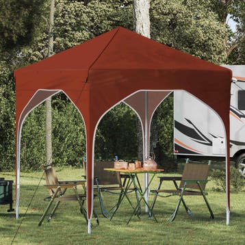 vidaXL Pop-up partytent 194 x 194 x 245 cm Terracotta, Verzenden, Nieuw, Partytent