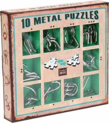 10 Metalen Puzzels Groene Editie | Eureka - Puzzels, Verzenden, Nieuw