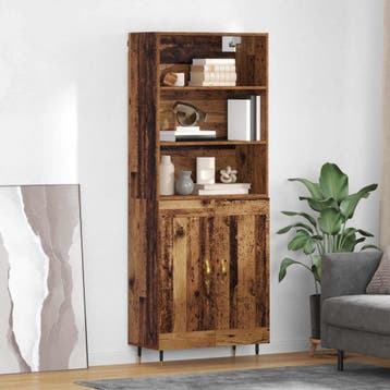 vidaXL buffetkast Oud Hout 69,5 x 34 x 180 cm Bewerkt hout, Minder dan 50 cm, Verzenden, Nieuw, Minder dan 100 cm