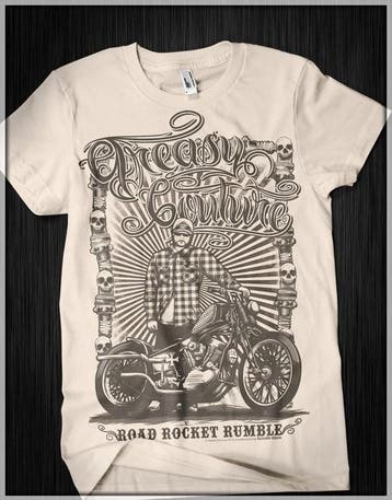 Greasy Couture, Road Rocket Rumble T-Shirt., Kleding | Heren, T-shirts, Verzenden, Nieuw