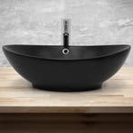 Wastafel - Keramiek - 59x38x19 cm - Zwart - ML-Design •, Doe-het-zelf en Verbouw, Sanitair, Verzenden, Zo goed als nieuw