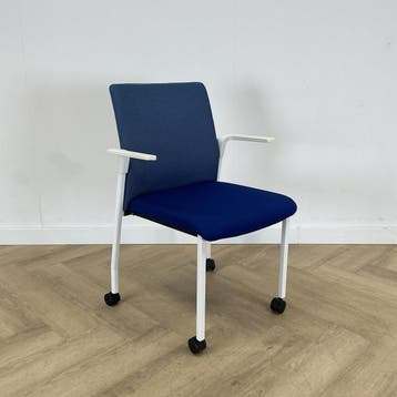 Forma 5 verrijdbare design stoel, blauw- wit, Ophalen of Verzenden, Gebruikt, Stof, Eén
