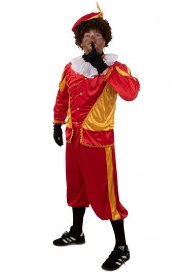 Piet kostuum rood/goud unisex — 56, Ophalen of Verzenden, Nieuw
