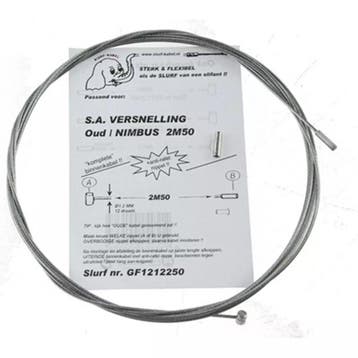 Slurf Versnellingskabel - RVS - Anti-fray nippel - 250 cm..., Ophalen of Verzenden, Nieuw, Overige typen