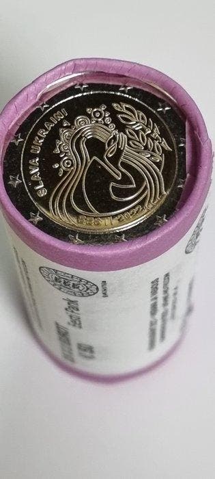 Estland. 2 Euro 2022 Ukraine and Freedom (25 coins) in