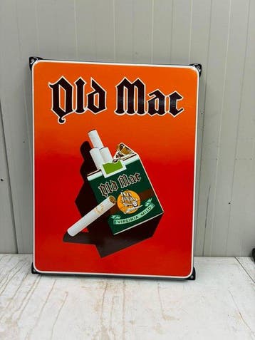 Old Mac Virginia Mild – Klassieke Tabaksreclame – Emaille