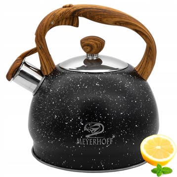 Meyerhoff MH-4048B Fluitketel 1,8 Liter – RVS – Zwart Marmer, Ophalen of Verzenden, Nieuw