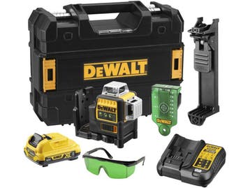 DeWalt DCE089D1G - Zelfnivellerende Kruislijnlaser - Groene, Verzenden, Zo goed als nieuw