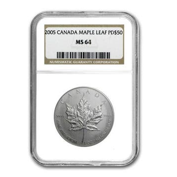 Canada. 50 Dollars 2005 1 oz $50 CAD Canadian Palladium