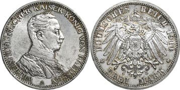 3 Mark 1914 Pruisen Wilhelm Ii 1888-1918, Verzenden
