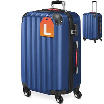 Reiskoffer Blauw Kunststof 40x25x60cm Hardcase 62 L, Sieraden, Tassen en Uiterlijk, Verzenden, Nieuw