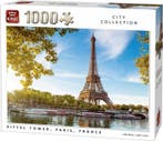 King Puzzel 1000 Stukjes - Eiffeltoren Parijs - City Collect, Hobby en Vrije tijd, Denksport en Puzzels, Verzenden, Nieuw